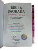 Bíblia Sagrada Letra Hipergigante PPM Capa Dura Flor Rosa Feminina Com Harpa e Abas Adesivas ARC
