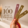 Kit 100 Marca Páginas - Marcador de Página Variados Acrílico Espelhado Luxo Para Bíblia e Livros