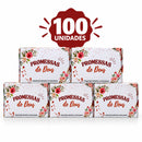Kit com 100 Uni. de Caixinhas de Promessas Jardim com Mini Versículos Diários Para Lembranças Linguagem & e Presentes ARC
