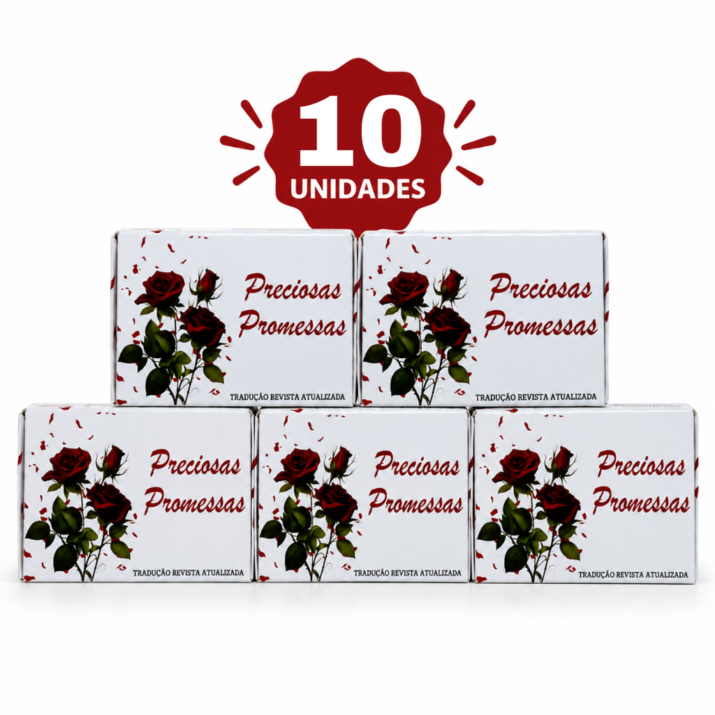 Kit com 10 Uni. de Caixinhas de Promessas Rosa com Mini Versículos Diários Para Lembranças Linguagem & e Presentes ARC