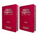 Kit 02 Bíblias Pink Evangélicas Letra Gigante Capa Semiflexível ARC Com Harpa e Índice Feminina