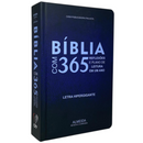 Bíblia 365 Dias Azul Letra Hipergigante Capa Dura Com Harpa e Índice Masculina Arc