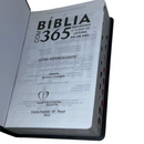 Bíblia 365 Dias Azul Letra Hipergigante Capa Dura Com Harpa e Índice Masculina Arc