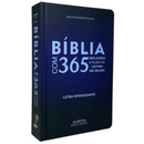 Bíblia 365 Dias Azul Letra Hipergigante Capa Dura Com Harpa Masculina Arc