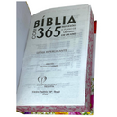 Bíblia 365 Dias Floral Letra Hipergigante Capa Dura Com Harpa Feminina Arc