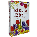 Bíblia 365 Dias Floral Letra Hipergigante Capa Dura Com Harpa Feminina Arc