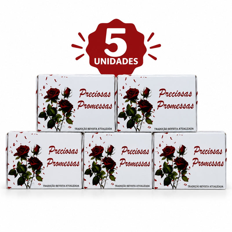 Kit com 5 Uni. de Caixinhas de Promessas Rosa com Mini Versículos Diários Para Lembranças Linguagem & e Presentes ARC