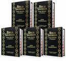 Kit 5 Bíblias Sagradas Preta Letra Hipergigante Capa Semi Flexível Com Harpa e Índice King Cross Arc