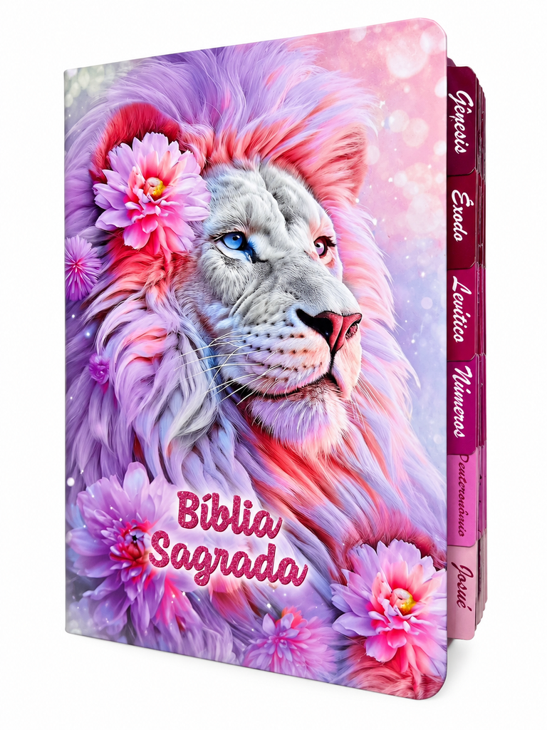 Bíblia Feminina Letra Gigante Capa Semiflexivel Com Abas Adesivas Feminina - O Senhor Te Sustenta