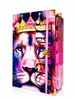 Bíblia Capa Dura com Elástico Rosa Medalhão e Abas Femininas Letra Gigante - Leão Coroa
