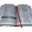 Bíblia Abençoada Por Deus Letra Gigante Capa Flexível Com Harpa e Índice Feminina Arc