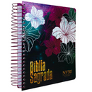 Bíblia Anote Com Espiral Feminina Nvi Para Anotações - Floral Magenta CPP