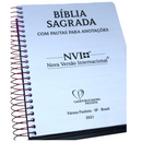 Bíblia Anote Com Espiral Feminina Nvi Para Anotações - Floral Magenta CPP