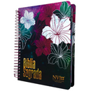 Bíblia Anote Com Espiral Feminina Nvi Para Anotações - Floral Magenta CPP
