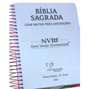 Bíblia Flores e Borboletas Letra Normal Capa Dura Com Espiral e Espaço Anotações Feminina Nvi