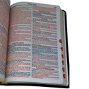 Bíblia Arabesco Café e Preta Letra Gigante Capa Flexível Luxo Pu Com Harpa e Índice Masculina Arc