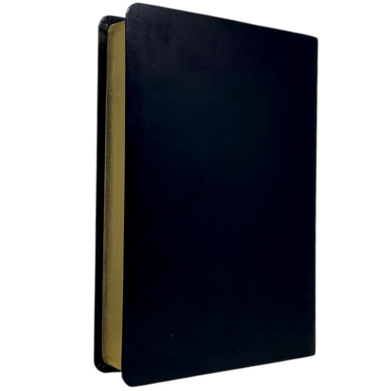 Bíblia Arabesco Café e Preta Letra Gigante Capa Flexível Luxo Pu Com Harpa Masculina Arc