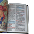 Bíblia Arabesco Café e Preta Letra Gigante Capa Flexível Luxo Pu Com Harpa Masculina Arc