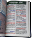 Bíblia Arabesco Café e Preta Letra Gigante Capa Flexível Luxo Pu Com Harpa Masculina Arc