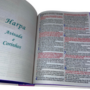 Bíblia Sagrada Cristã Letra Jumbo Grande Capa Dura Com Harpa ARC Arranjo Floral Com Capa Protetora