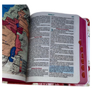 Bíblia Arranjo Flores Letra Grande Capa Dura Com Harpa e Índice Feminina Arc