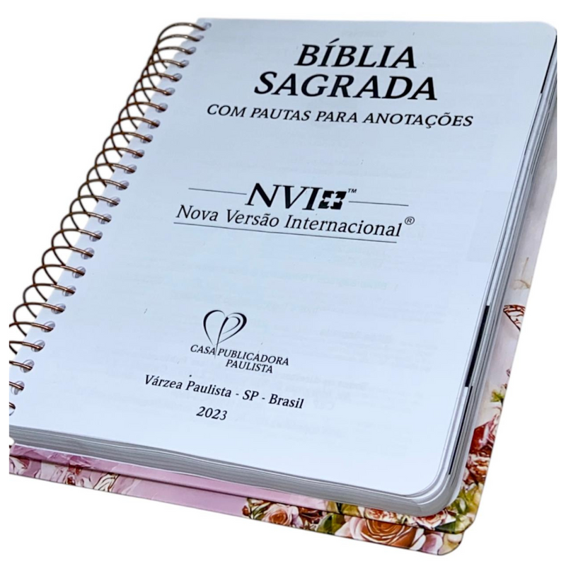 Bíblia  Filha Do Rei Letra Normal Capa Dura Com Espiral e Espaço Anotações Feminina Nvi