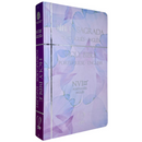 Bíblia Holy Bible Bilingue Lilás Letra Gigante Capa Dura Feminina Nvi - Português e Inglês