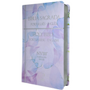 Bíblia Holy Bible Bilingue Lilás Letra Gigante Capa Dura Feminina Nvi - Português e Inglês