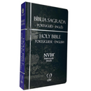 Bíblia Holy Bible Bilingue Preta Letra Gigante Capa Dura Masculina Nvi - Português e Inglês