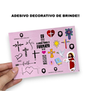Bíblia Flor Rosa Letra Hipergigante Capa Dura Com Abas Femininas e Harpa Arc