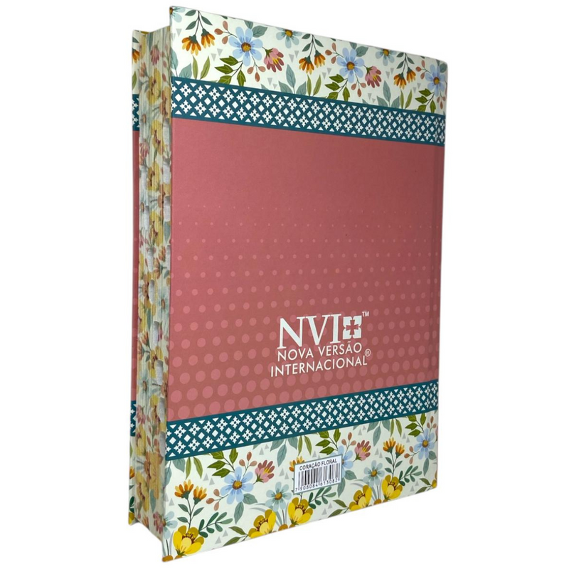 Bíblia Coração Floral Letra Jumbo Capa Dura Com Índice Feminina Nvi