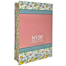 Bíblia Coração Floral Letra Jumbo Capa Dura Feminina Nvi