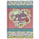 Bíblia Coração Floral Letra Jumbo Capa Dura Feminina Nvi