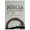 Bíblia Coroa De Espinhos Letra Gigante Capa Brochura Com Harpa Masculina e Feminina Arc