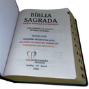 Bíblia Cor Preta Trigo Letra Jumbo Capa Dura Com Harpa e Índice Masculina Arc