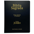 Bíblia Cor Preta Trigo Letra Jumbo Capa Dura Com Harpa Masculina Arc