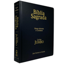 Bíblia Cor Preta Trigo Letra Jumbo Capa Dura Com Harpa Masculina Arc