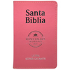 Bíblia Cor Rosa Letra Super Gigante Capa Flexível Pu Feminina Rvt Em Espanhol