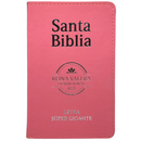 Bíblia Cor Rosa Letra Super Gigante Capa Flexível Pu Feminina Rvt Em Espanhol