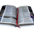 Bíblia Cruz Branca Letra Gigante Capa Flexível Com Harpa E Abas Coladas Masculina Arc