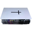 Bíblia Cruz Branca Letra Gigante Capa Flexível Com Harpa E Abas Coladas Masculina Arc