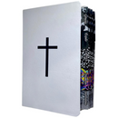 Bíblia Cruz Branca Letra Gigante Capa Flexível Com Harpa E Abas Masculina Arc