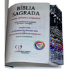 Bíblia Cruz Branca Letra Gigante Capa Flexível Com Harpa E Abas Coladas Masculina Arc