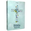 Bíblia Cruz Florida Letra Gigante Capa Brochura Com Índice Lateral Feminina Nvi