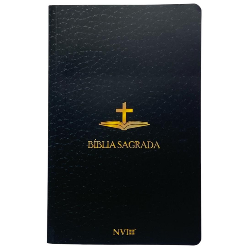 Bíblia Cruz Tradicional Letra Gigante Capa Brochura Com Índice Lateral Masculina e Feminina Nvi