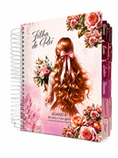Bíblia Anote Espiral Evangélica Filha do Rei Com Abas Linguagem Arc e Espaço Para Anotações
