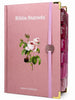 Bíblia Sagrada Letra Hipergigante PPM Capa Dura Flor Rosa Feminina Com Harpa e Abas Adesivas ARC