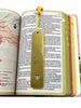 Marca Página  Para Bíblia e Livros Jesus Dourado Acrílico Espelhado Luxo