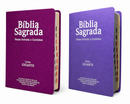 Kit 2 Bíblias Feminina Sagrada Letra Gigante Semi Flexível  Harpa ARC Pink e Lilás