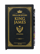 Bíblia de Estudo Tradicional Letra Hipergigante Capa Dura Com Abas Adesivas Feminina e Masculina King James